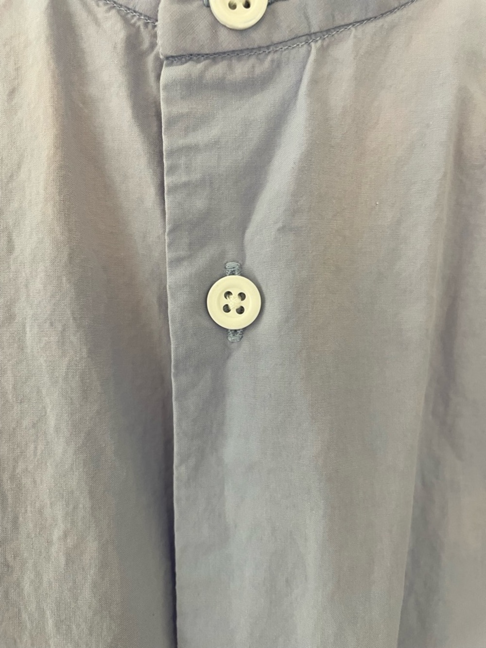 Acne Studios Mens Collarless Button Down Dress Shirt Lilac Size Medium - Picture 4 of 7